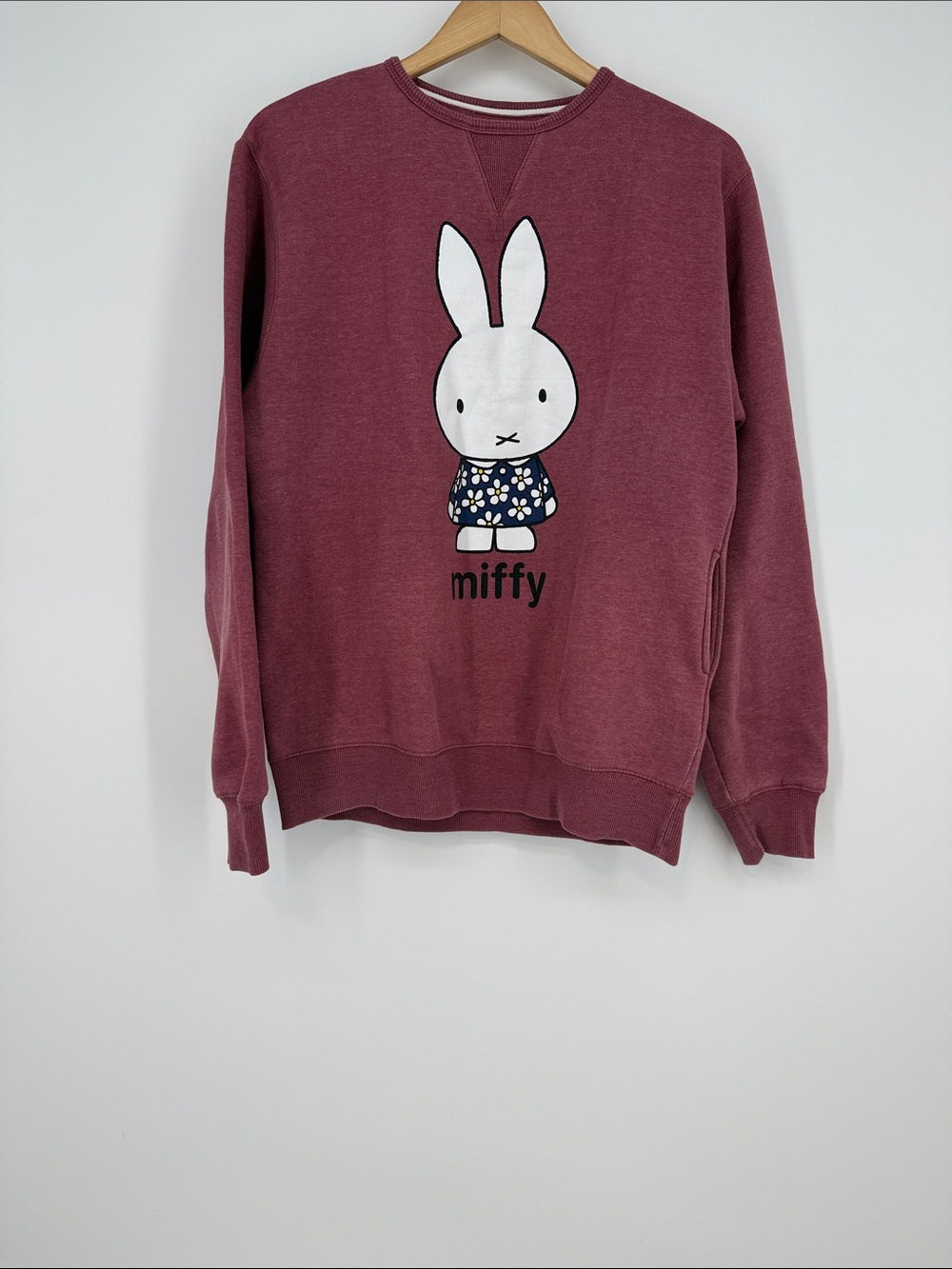 Miffy Graphic Sweatshirt in Dusty Mauve Size Medium